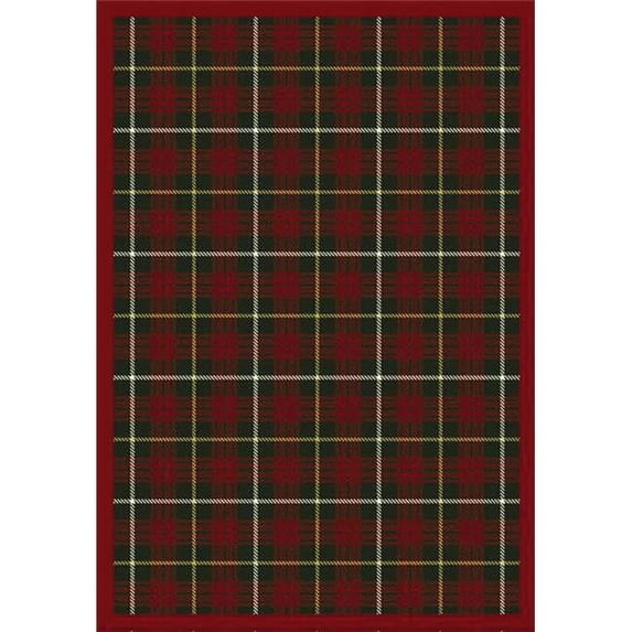 Bit O ft. Scotch Tartan Green 7 ft.8 in. x 10 ft.9 in. WearOn Nylon Machine Tufted- Cut Pile Whimsy Rug