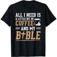 thumbnail image 1 of Bit Of Coffee And My Bible Christian Jesus T-Shirt, 1 of 4