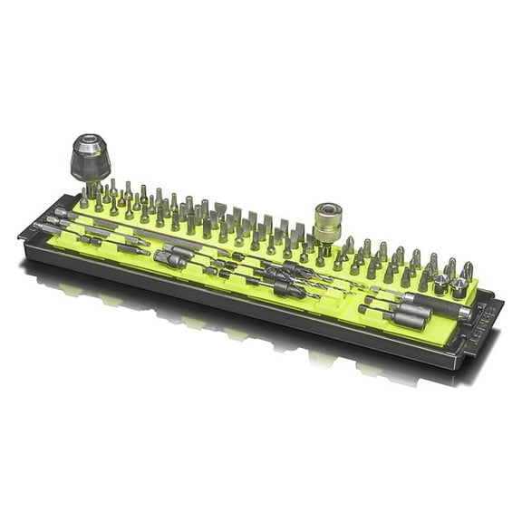 Bit Organizer 90-Piece High Density Vertical Horizontal Tool Storage Case - High Visibility Push Button Release Model 5720HV