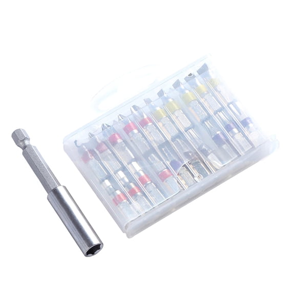 Bit Set,20Pcs 6 Point Security Screwdriver Bit Set with 75mm Extension Handle Impacts Driver Bit Set