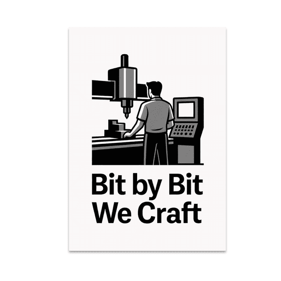 Bit by Bit We Craft - CNC Technology Enthusiast - 13x19 Poster Print