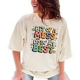 thumbnail image 1 of Bit of a mess but doin' my best graphic t-shirt, Cute and humorous message tee, Colorful and fun shirt, Positive vibes apparel, Ivory Comfort Colors T-Shirt, Medium, 1 of 1