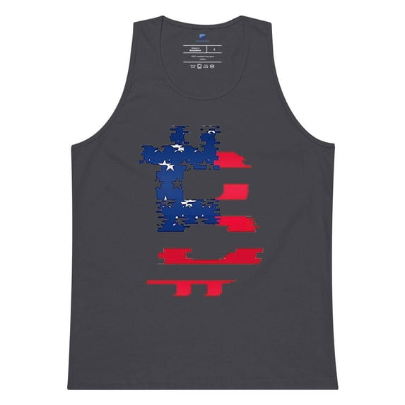 Bitcoin American Flag Tank Top