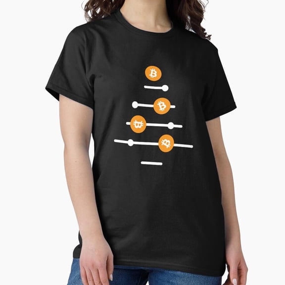 Bitcoin BTC Christmas Tree Funny Cryptocurrency Crypto Holiday Gift - Eco-friendly InkPerfect for Any Occasion G16222 Unisex T-Shirt, Up to Size 5XL