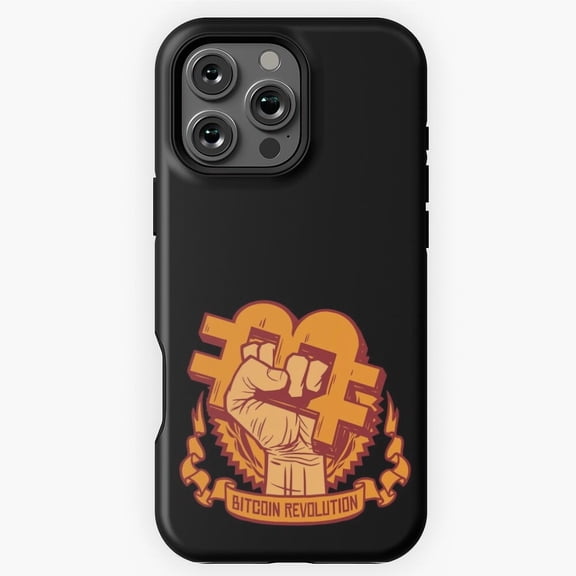 Bitcoin BTC Cryptocurrency Revolution Fist Phone Case for iPhone 16 15 14 13 12 11 Pro Max
