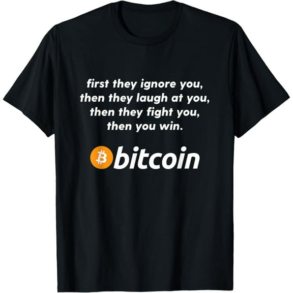 Bitcoin BTC Logo Crypto Trader Miner Hodl Moon Freedom Gift T-Shirt