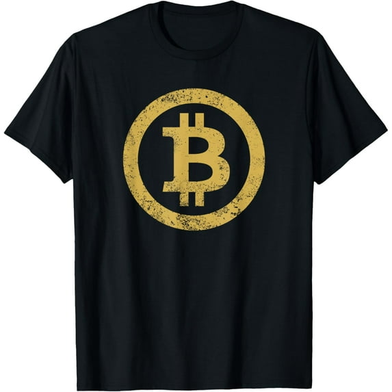 Bitcoin BTC Logo T-Shirt Retro Vintage Distressed T-Shirt