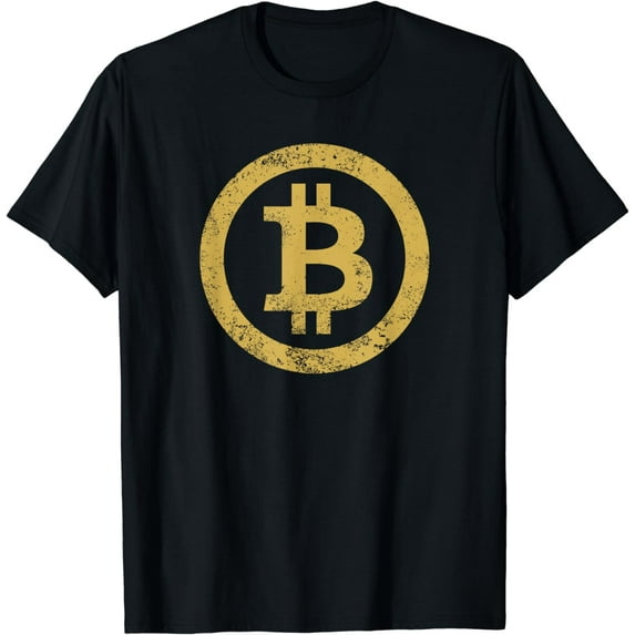 Bitcoin BTC Logo T-Shirt Retro Vintage Distressed T-Shirt