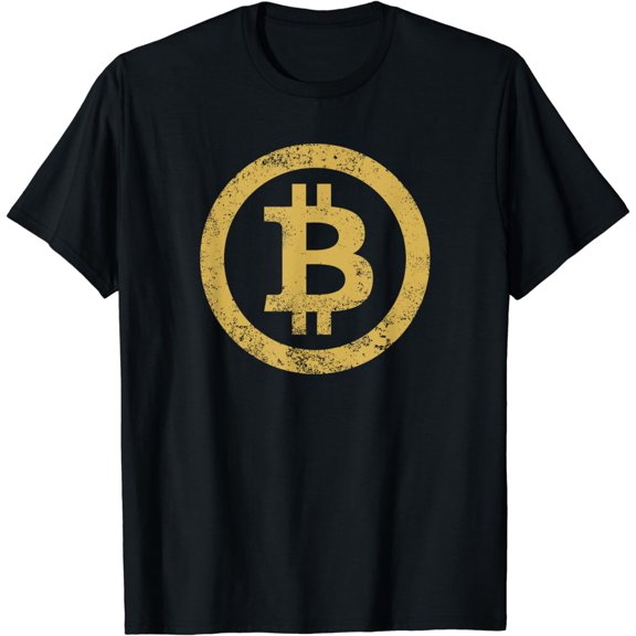 Bitcoin BTC Logo T-Shirt Retro Vintage Distressed T-Shirt