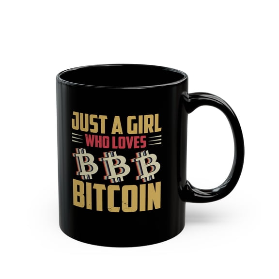 Bitcoin BTC Mug Gift For Crypto Lover Ceramic Coffee Mug 11oz Black Tea Cup