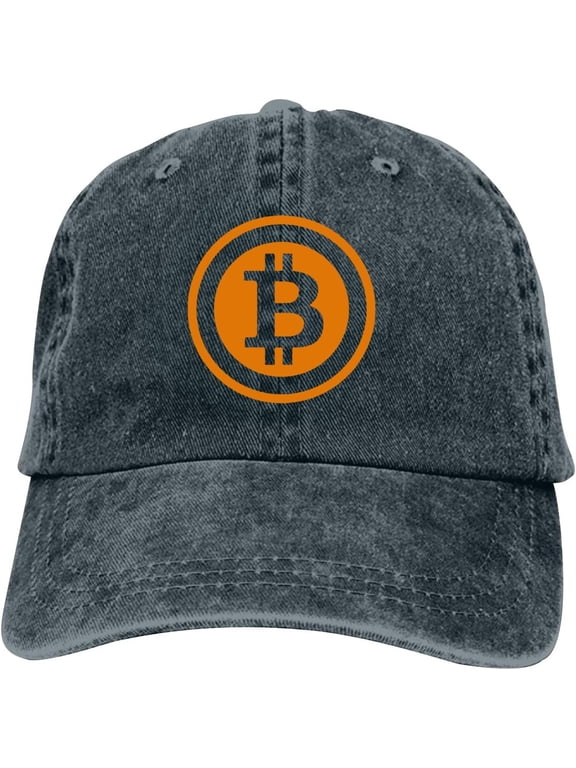 Bitcoin Baseball Cap Vintage Adjustable Washed Hats Cowboy Hats Denim Dad Hat for Men Women Boy Girl