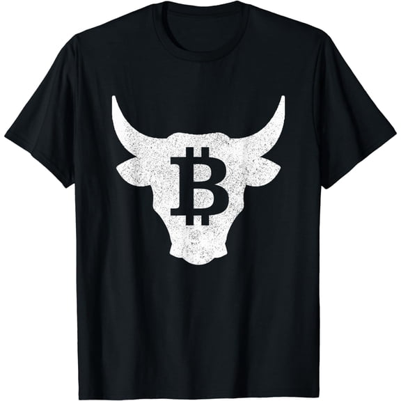 Bitcoin Bull Vintage Logo HODL Investor Trader BTC Gift T-Shirt mens t shirt,black,women,funny,misfits,men,journey