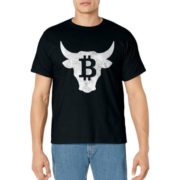 Bitcoin Bull Vintage Logo HODL Investor Trader BTC Gift T-Shirt