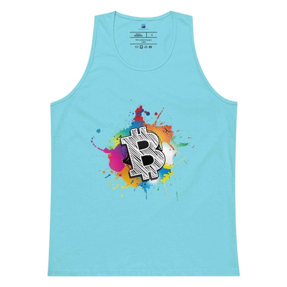 Bitcoin Color Art Splash Tank Top