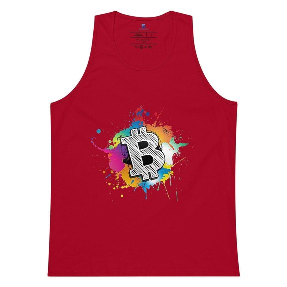Bitcoin Color Art Splash Tank Top