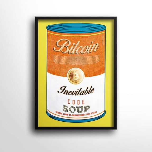 Bitcoin Crypto Art Poster Pop Art Wall Decor Gift for Men Home Office Decor Size 24x36 Unframed Poster