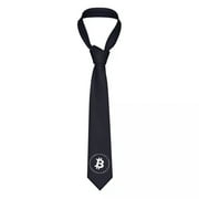 Bitcoin Crypto Satoshi Necktie Polyester 8 cm Hodl Currency Blockchain Neck Ties for Men Shirt Accessories Cravat Wedding Office