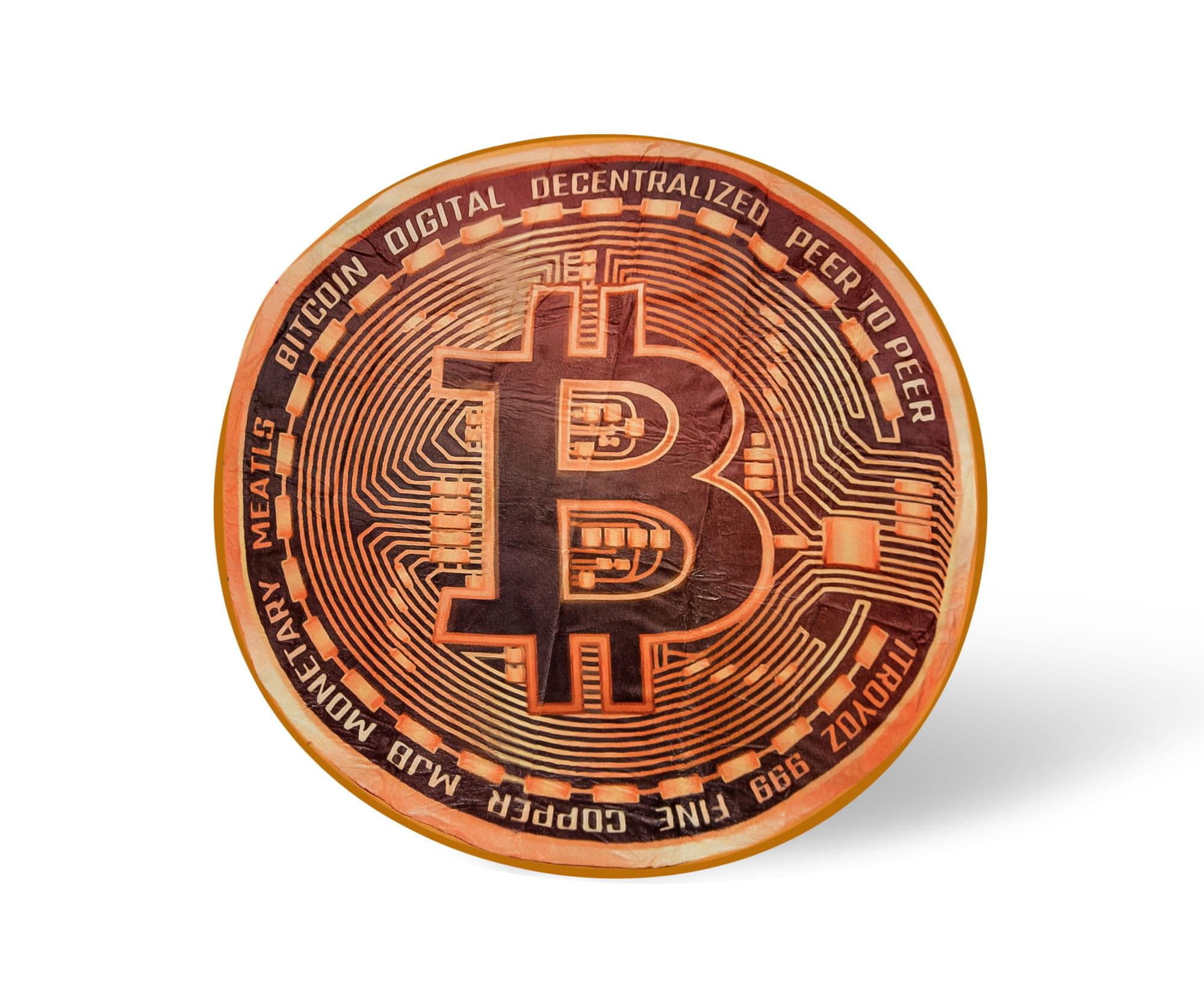 Bitcoin Cryptocurrency Round Fleece Throw Blanket | 60 Inches - Walmart.com