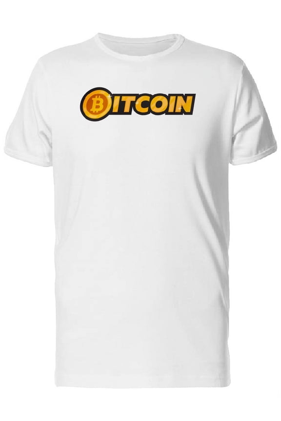 Bitcoin Digital Money Logo T-Shirt Men -Image by Shutterstock, Male XX-Large