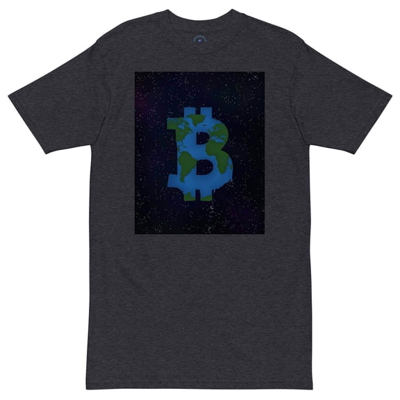 Bitcoin Earth World Art T-Shirt
