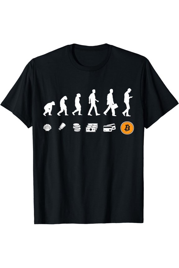 Bitcoin Evolution Of Money BTC Crypto Holder Cryptocurrency T-Shirt