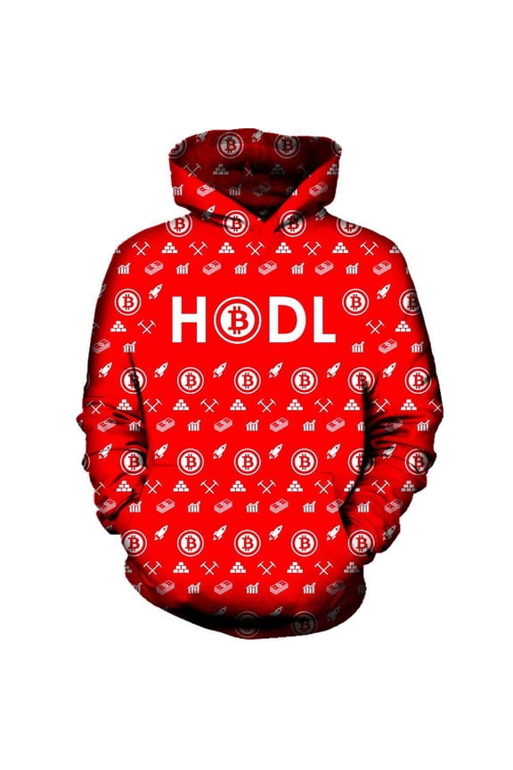 Bitcoin HOLD All Over Print Unisex Tee Sweatshirt Hoodie