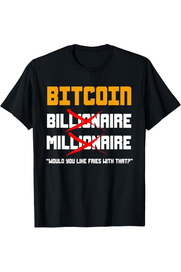 Bitcoin Logo BTC Crypto Currency Traders Blockchain Miners T-ShirtMen and women, White Black T-shirt, size: Extra large S-4XL