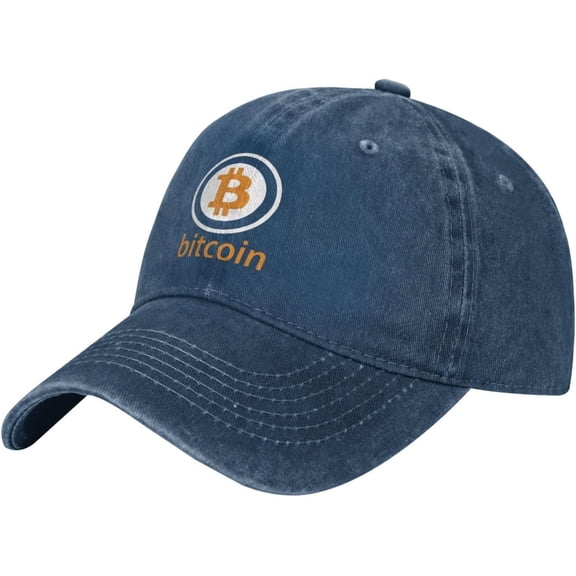 Bitcoin Logo Bitcoin Sign Adjustable Cowboy Hat Outdoor Travel Casual Hat Sandwich Hat Denim Hat