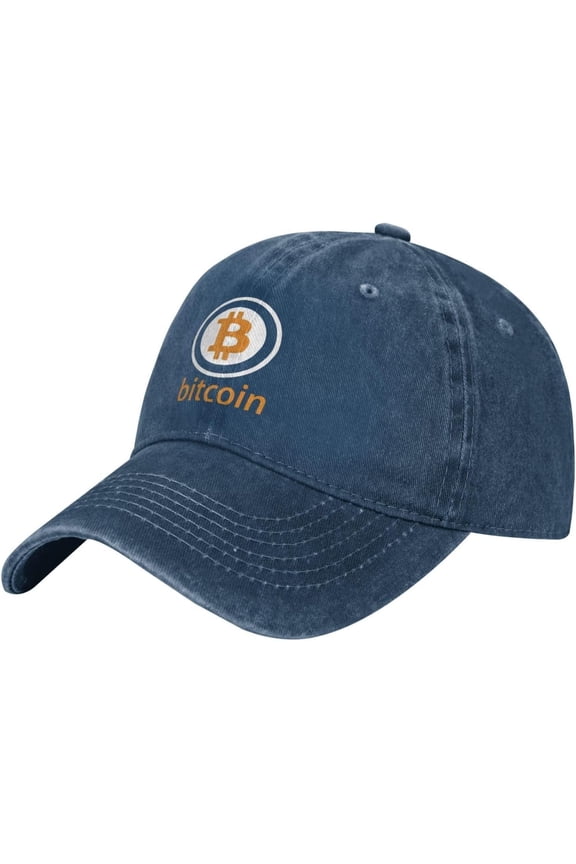 Bitcoin Logo Bitcoin Sign Adjustable Cowboy Hat Outdoor Travel Casual Hat Sandwich Hat Denim Hat