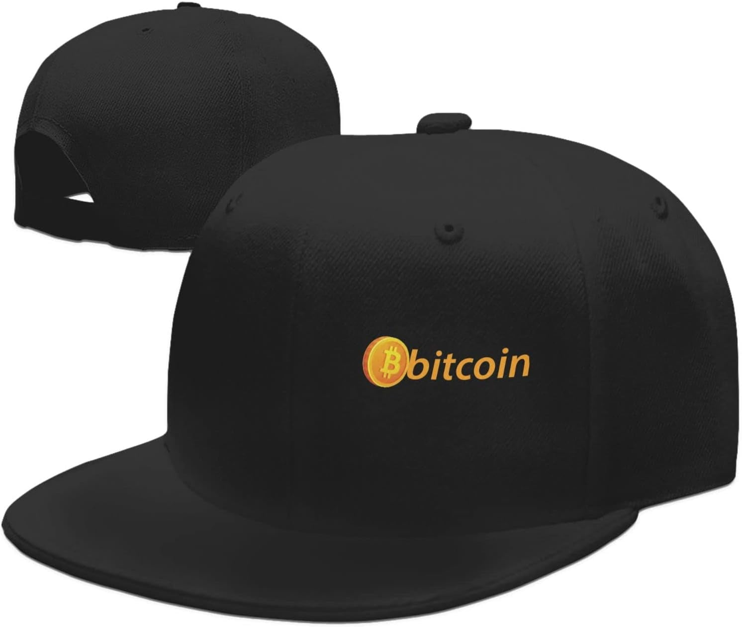 Bitcoin Logo Bitcoin Sign Hats for Men and Women Flat Bill Baseball Cap  Adult Adjustable Trucker Black - Walmart.com