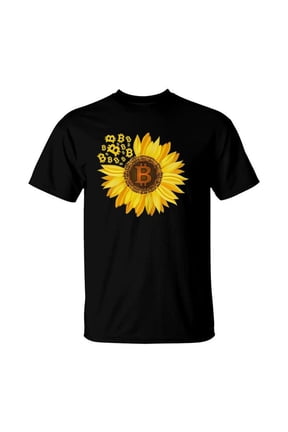 Bitcoin Logo Sunflower Btc Trader Cryptocurrency TShirt