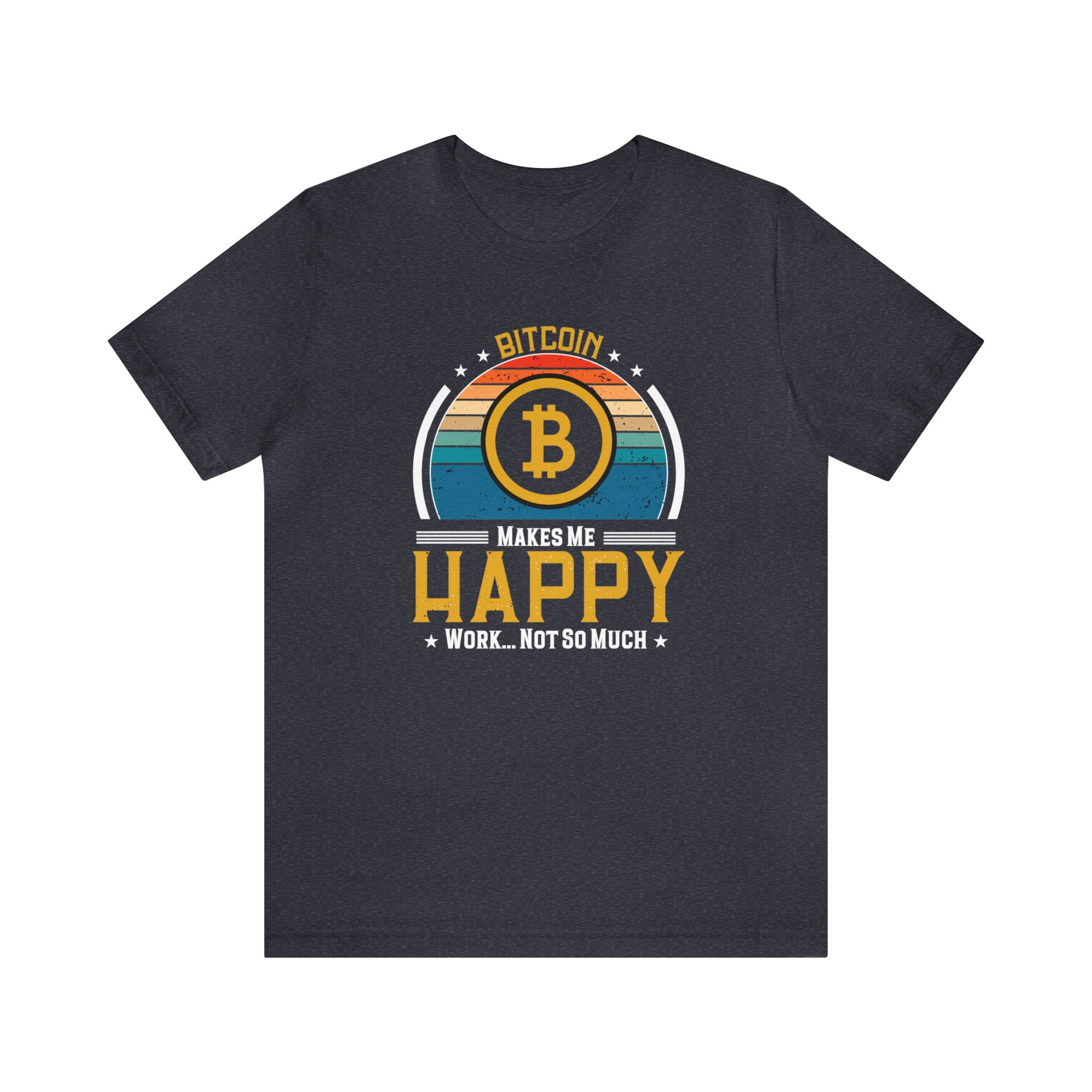 Bitcoin Makes Me Happy Unisex T-Shirt To the Moon Crypto Bull Run Hodl Meme  - Walmart.com