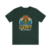 Bitcoin Makes Me Happy Unisex T-Shirt To the Moon Crypto Bull Run Hodl Meme