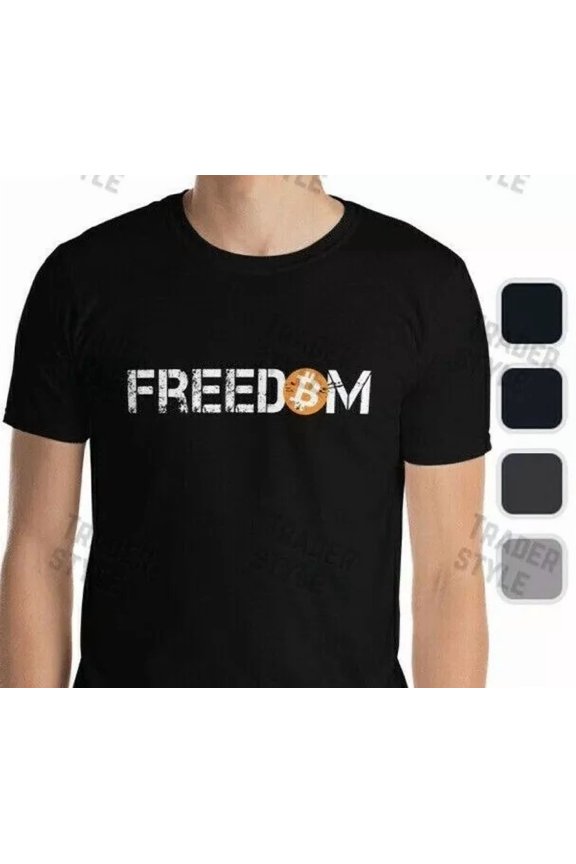 Bitcoin Means Freedom T-shirt Distressed Crypto Trader Gift Tee | eBay