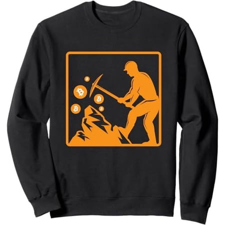 Bitcoin Miner BTC Mining Cryptocurrency Digital Money Wallet Sweatshirt