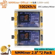 Bitcoin Miner NMMiner 2.8" Screen 1002Kh/s NerdMiner V2 BTC Solo Lottery Miner SHA256 Bitcoin Mining Crypto Lottery Machine Silent Mini BTC Lotto Miner Gift 2 Pack