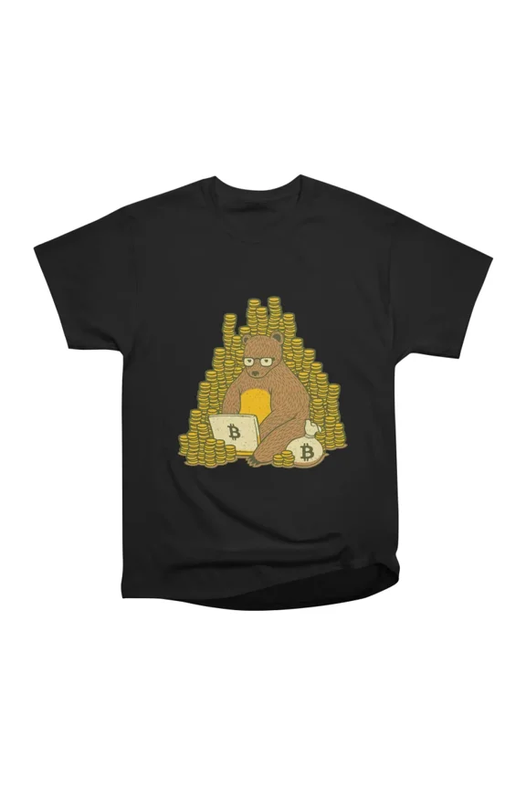 Bitcoin Miner T-Shirt Tee Gift For Him Merch For Her Apparel For Friend Bear T-Shirt Tee G