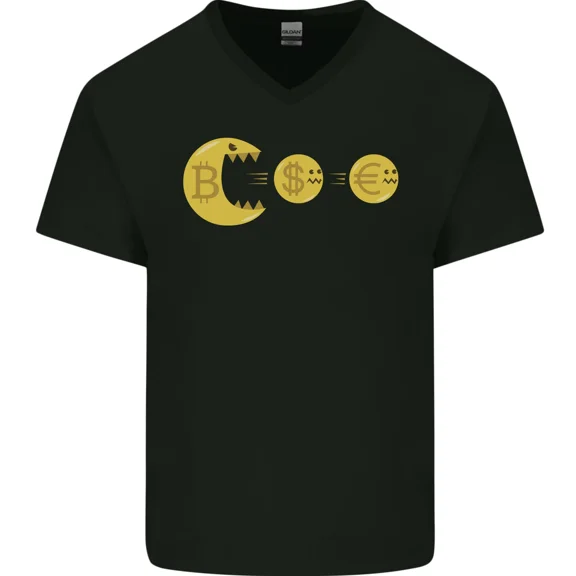 Bitcoin Monster Crypto Cryptocurrency Digital Money Humor Slogan Unisex T-Shirt, up to size 5XL