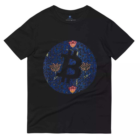 Bitcoin Mosaic Flowers T-Shirt