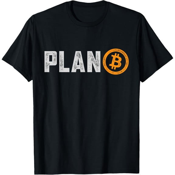 Bitcoin Plan B HODL BTC Crypto Currency Traders Blockchain T-ShirtMen and women, White Black T-shirt, size: Extra large S-4XL