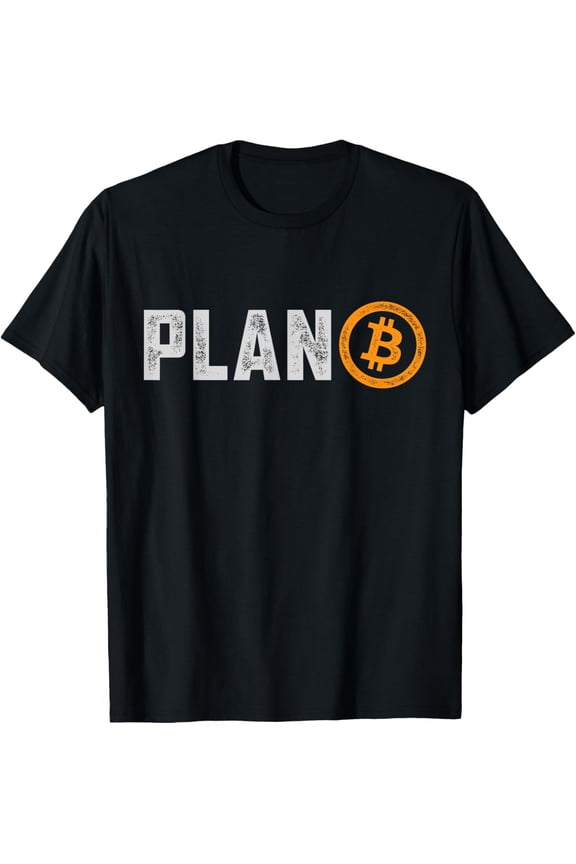 Bitcoin Plan B HODL BTC Crypto Currency Traders Blockchain T-ShirtMen and women, White Black T-shirt, size: Extra large S-4XL