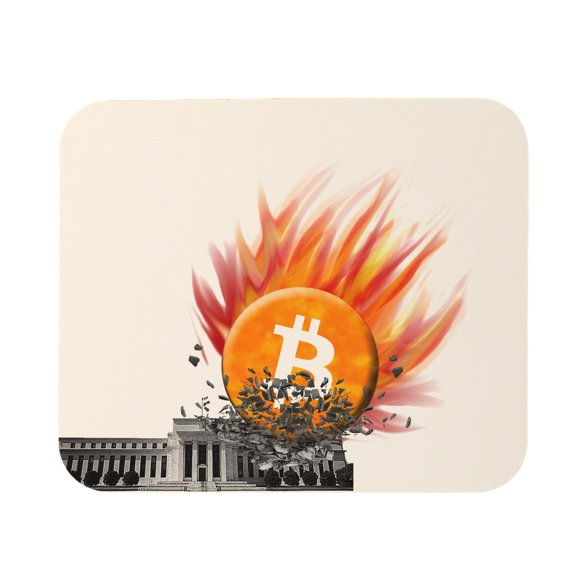 Bitcoin Smashes Federal Reserve Mouse Pad