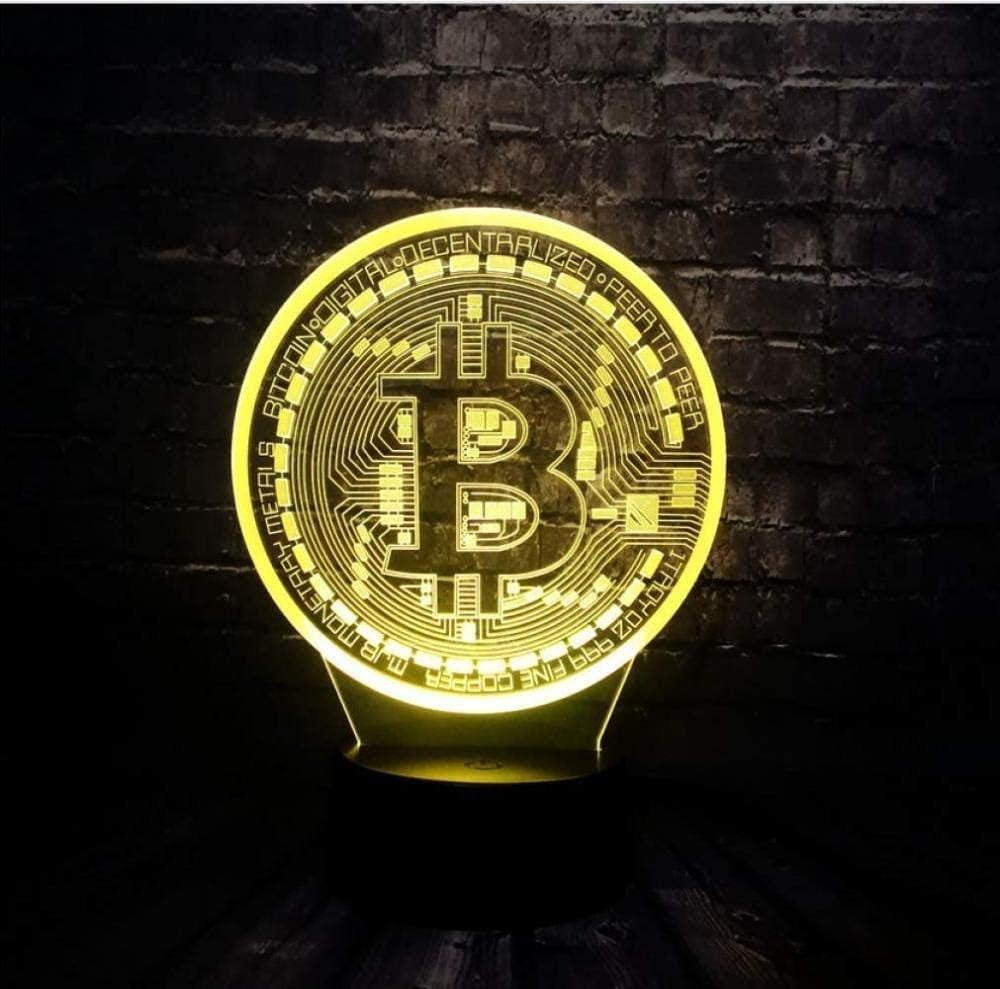 Bitcoin Toys 3D Illusion Night Light Smart Touch Lamp Creative RGB Led  Christmas Birthday Decorations Gifts for Boys and Girls Party Decor 16  Colors - Walmart.com