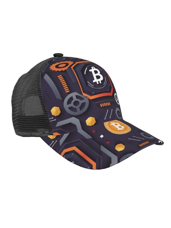 Bitcoin Trucker Hat for Women Men Beach Snapback Baseball Cap