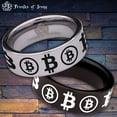 thumbnail image 1 of Bitcoin Tungsten Carbide Ring, 1 of 9