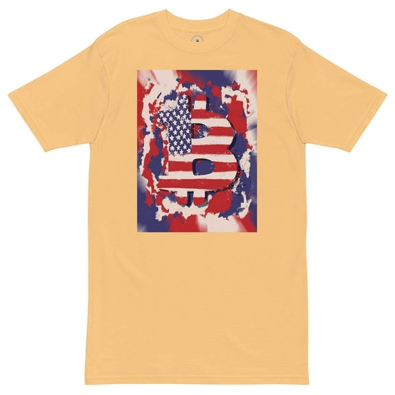 Bitcoin USA Flag Art T-Shirt