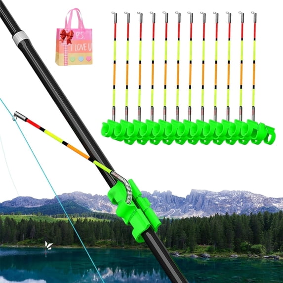 Bite Alarm for Bottom Fishing Raft Rod, Clip-on Lure Fishing Float Alarms Indicator, Sensitive Bite Alert for Long-Distance Night Fishing, Waterproof All-Weather