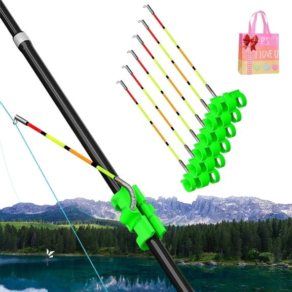 Bite Alarm for Bottom Fishing Raft Rod, Clip-on Lure Fishing Float Alarms Indicator, Sensitive Bite Alert for Long-Distance Night Fishing, Waterproof All-Weather