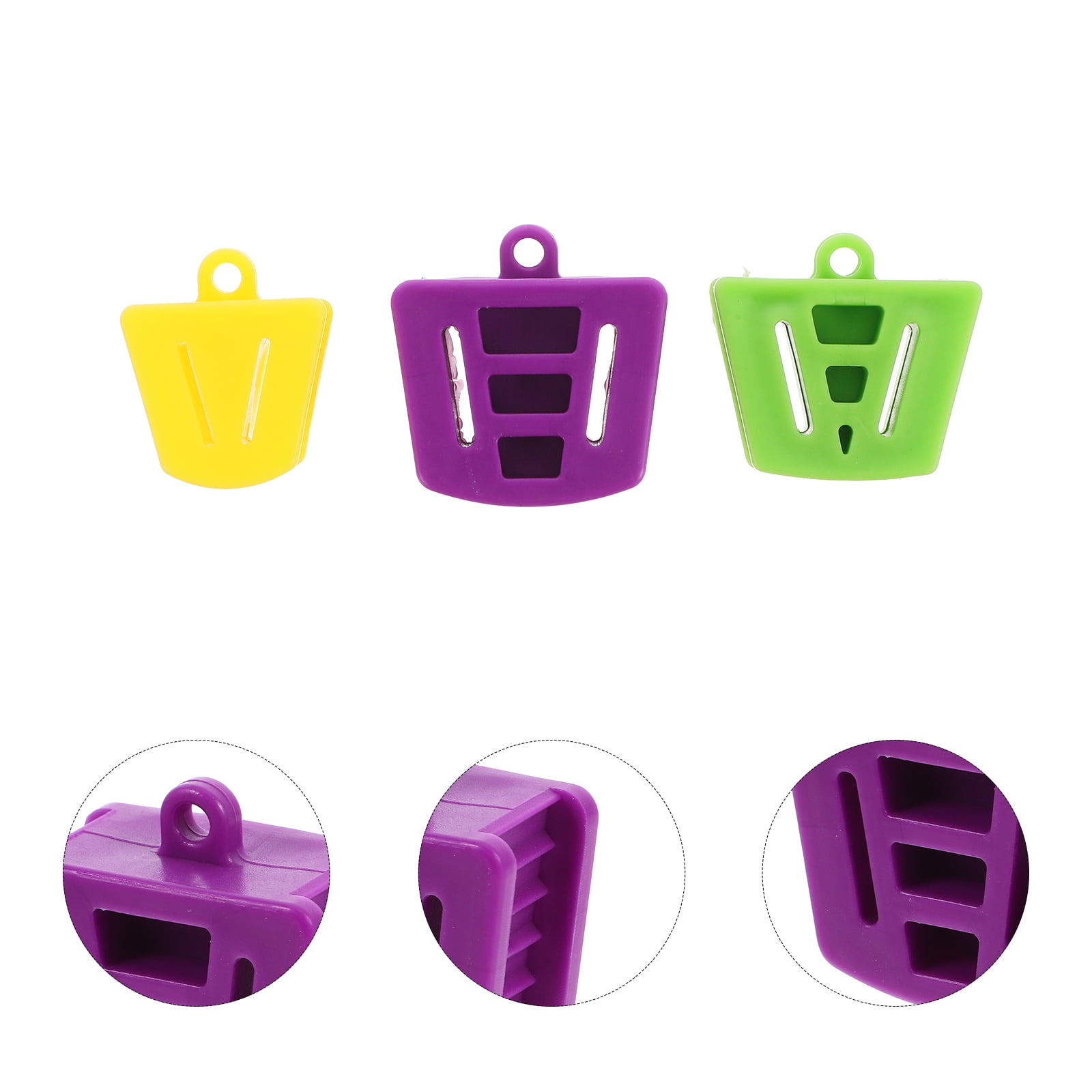 Bite Block 3Pcs Silicone Mouth Props Bite Blocks Internal Support Pads Cheek Retractors ( Small Yellow, Medium Green and Large Purple )