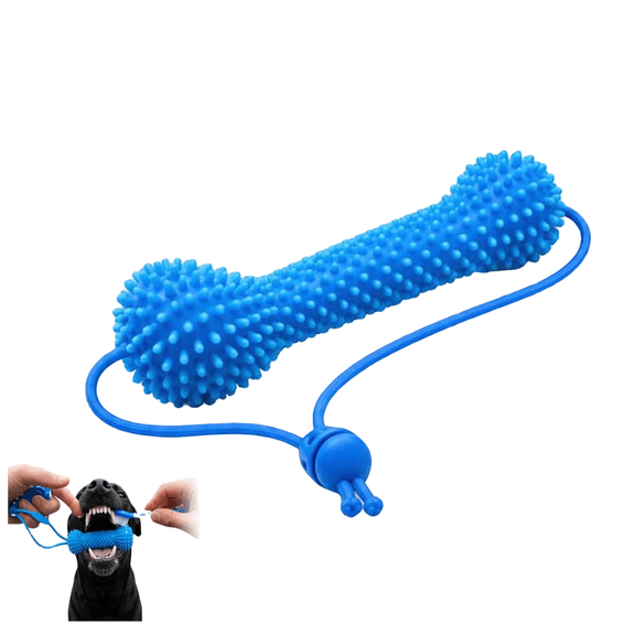 Bite & Brush Bone Dog Teeth Cleaning Toy, Long Lasting Dog Chew Toys, Bone Shape Dog Dental Chew Toy, Hands-Free Dog Dental Chew Toy for Easier Teeth Brushing